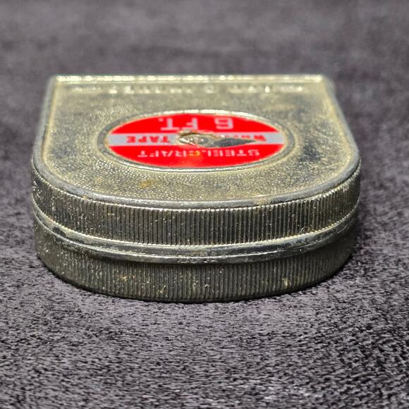 Vintage Silver Stanley White Tape 6 Foot Tape Measure & 2 Inches Made in USA - Picture 4 of 14